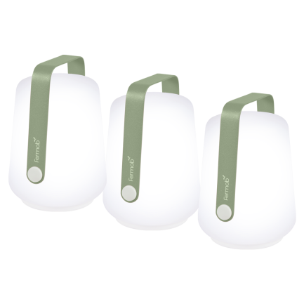 SET VAN 3 LAMPEN H.12 CM