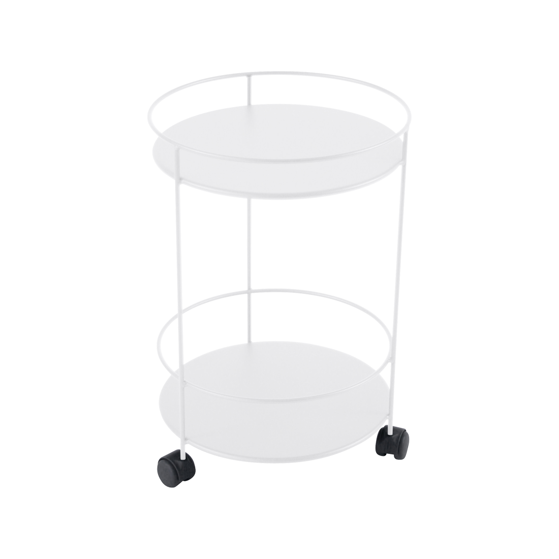 BIJZETTAFEL OP WIELEN MET MASSIEF DUBBEL BLAD