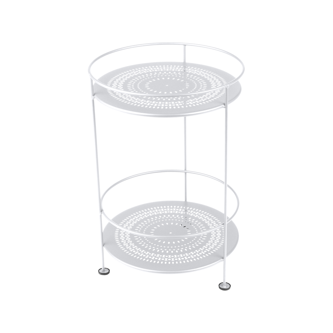 2_productenGuinguette2-packshotGUERIDON-DOUBLE-PLATEAU-PERFOREGUINGUETTE_GUERIDON_DOUBLE_PLATEAU_PERFORE_BLANC_COTON_SKU_106101 BIJZETTAFEL MET GEPERFOREERD DUBBEL BLAD