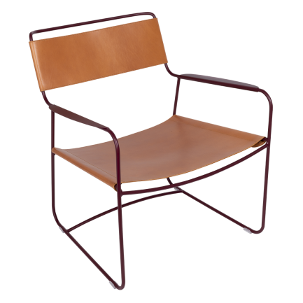 LEATHER LOW ARMCHAIR