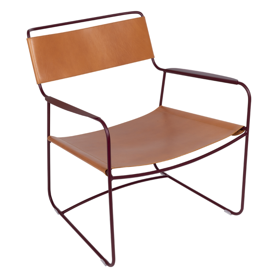 LEATHER LOW ARMCHAIR